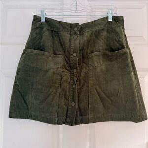 Truth Olive Corduroy Mini Skirt